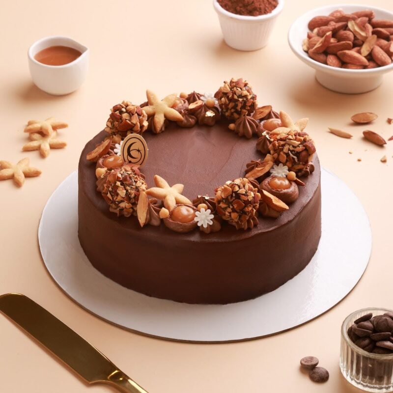Chocolate, Toffee Nut Caramel Cake