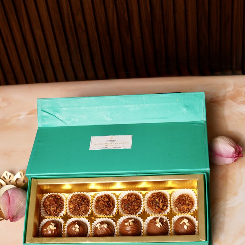 Festive Chocolate Truffles – Box of 12