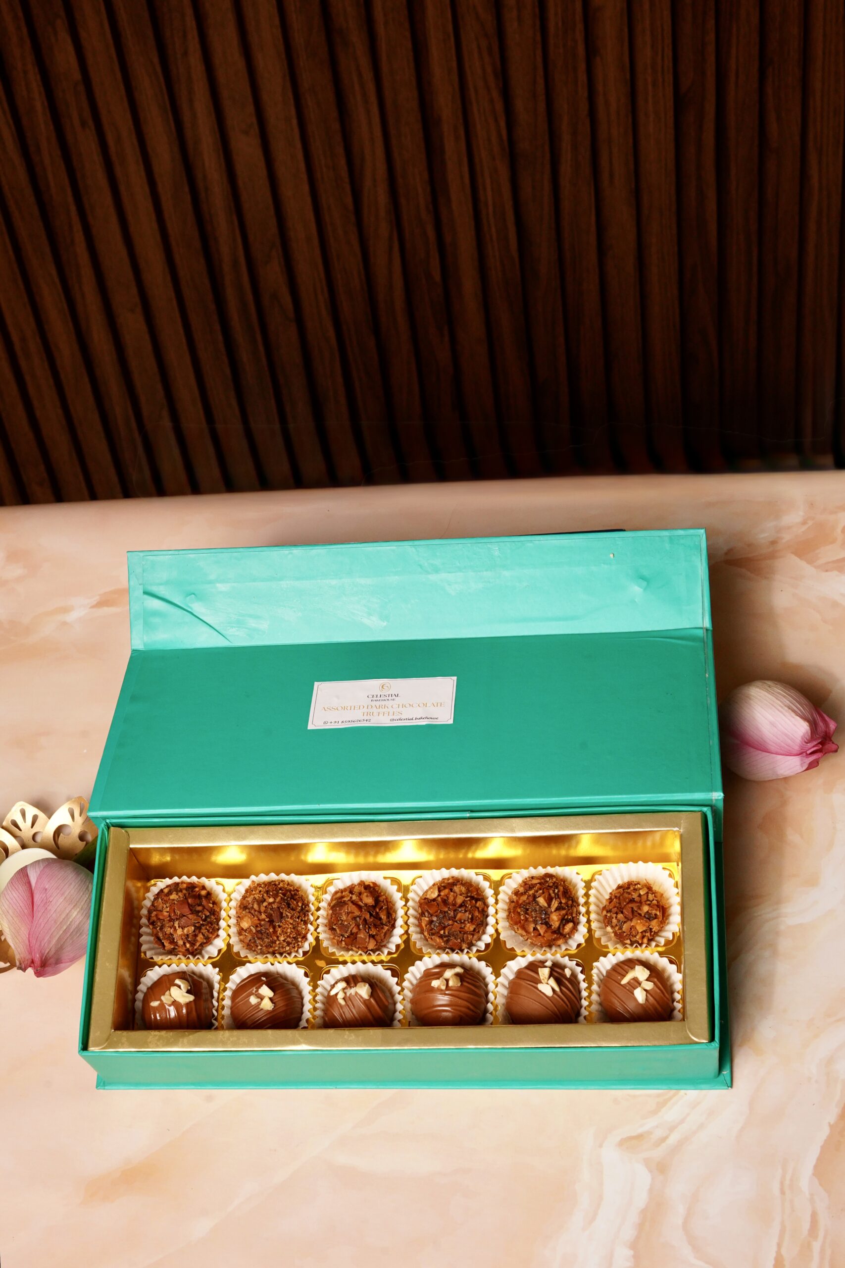 Festive Chocolate Truffles – Box of 12