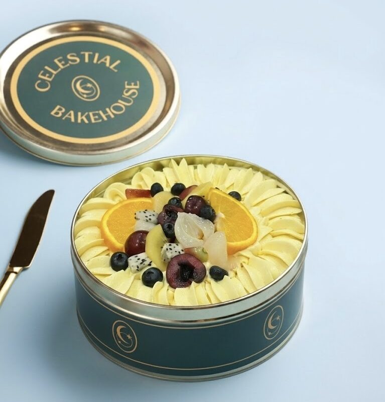 Fresh Fruit & Custard Cake Tin (sugar-free| gluten-free)