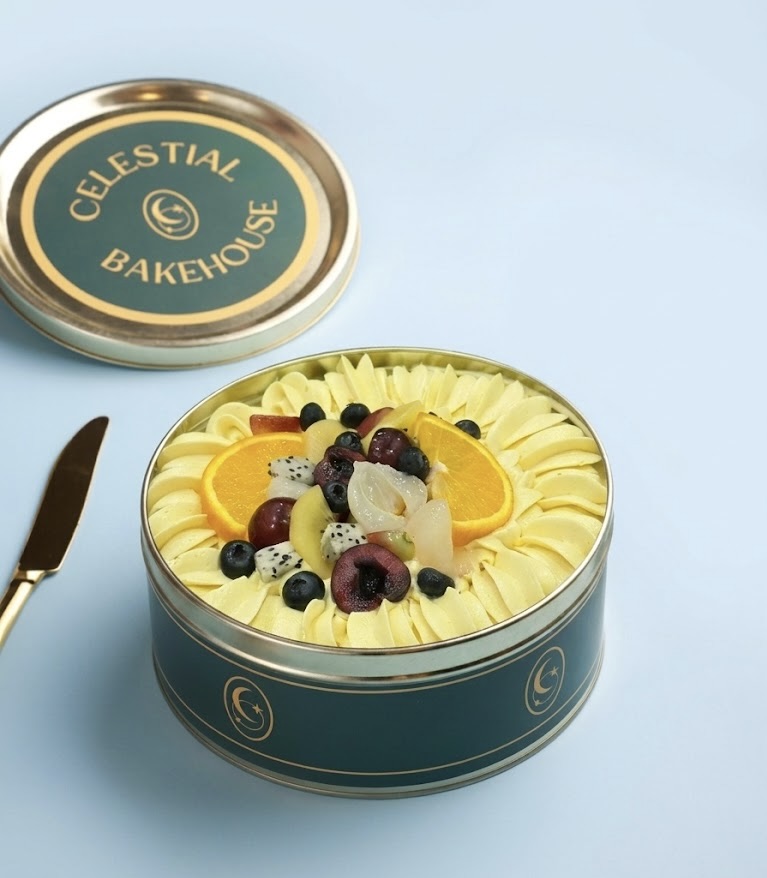 Fresh Fruit & Custard Cake Tin (sugar-free| gluten-free)